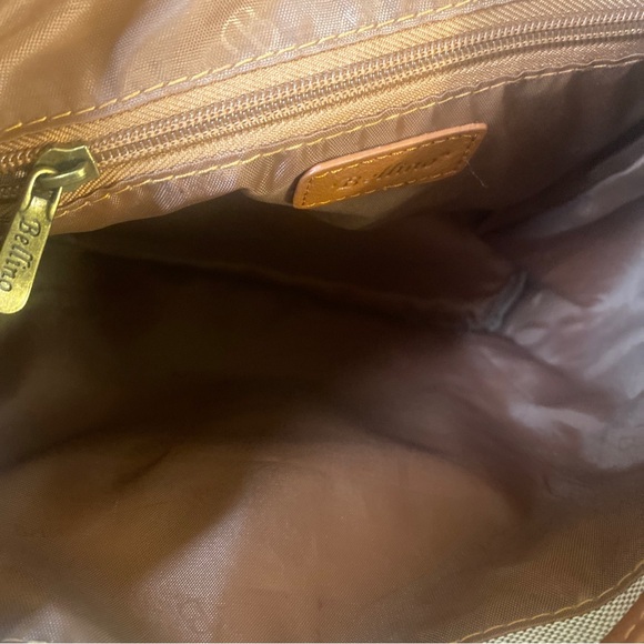 Leather And Canvas Backpack Georgia O’Keffe Museum Logo By Bellino - Picture 11 of 12